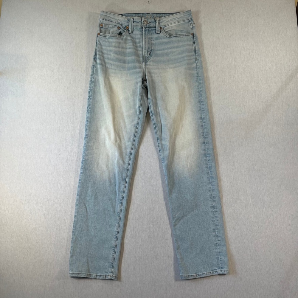American Eagle Jeans Men 30x32 (Fit 30x29) Athletic Straight Flex Light Wash